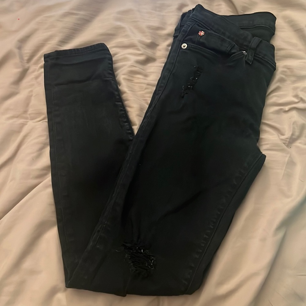 Hudson Distressed Denim Super Skinny Jeans